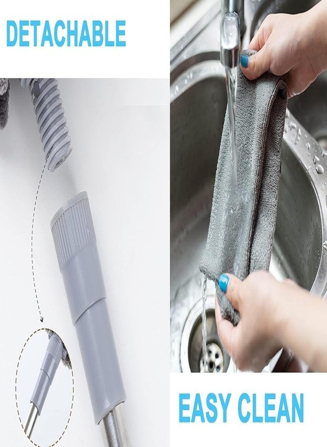 Celvee Gap Cleaning Duster, Microfiber Duster, Adjustable Bedside Dust Brush Long Handle Mop Sweep, Removable Telescopic Pp Brush Head Flat Household Mop for Sofa Bed Furniture Bottom Gap - Image 5